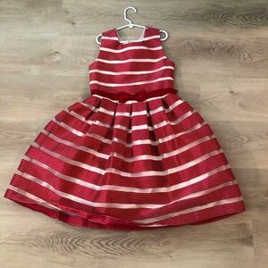 JONA MICHELLE STRIPED RED GIRLS DRESS